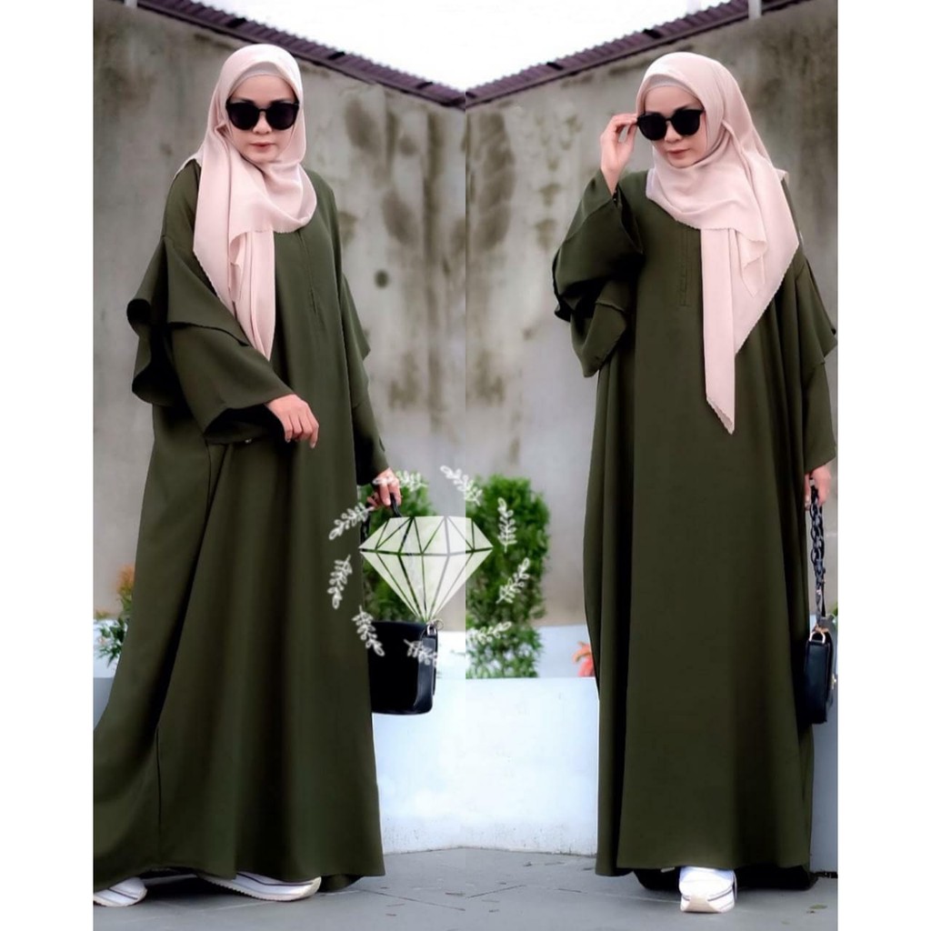 BMM DRESS WANITA MUSLIM JUMBO SUPER BIG SIZE LD 160 CM MAXY NIRMALA MOSCREPE
