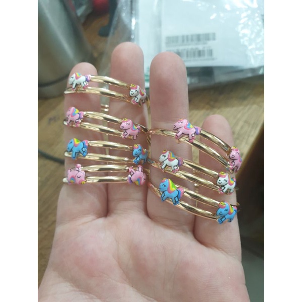 Gelang anak bayi newborn karakter doraemon pony mermaid kartun lucu emas asli muda