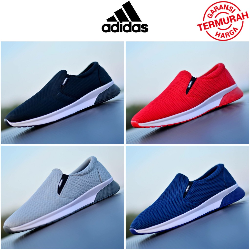 Jual Cod Sepatu Sneakers Olahraga Casual Pria Tanpa Tali Adidas Slip On Grade Original Impor