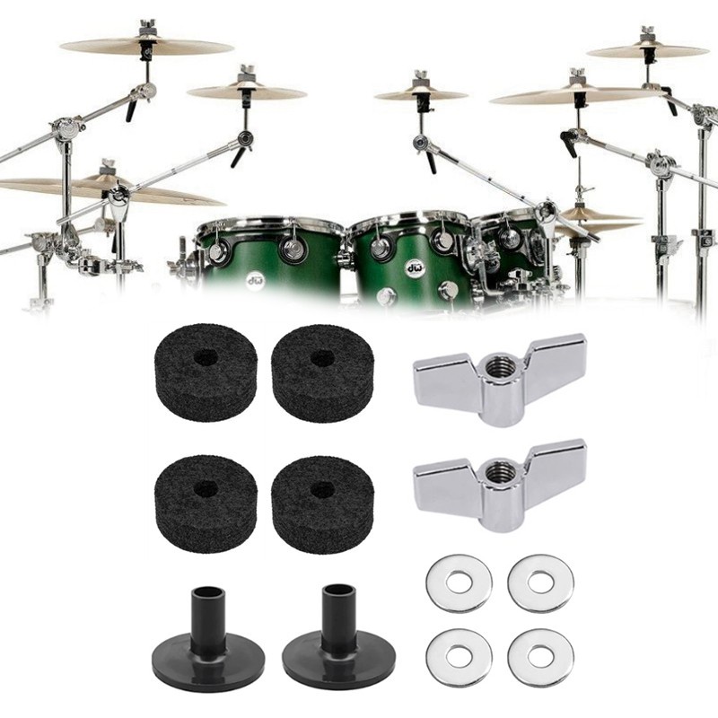 21 / 12pcs Pad Cymbal Drum Jazz Pengganti Dengan Cymbal Sleeve