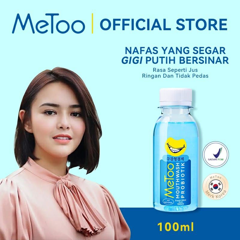 METOO MOUTHWASH FRESH MINT OBAT KUMUR PREBIOTIK PENYEGAR DAN PENGHILANG BAU MULUT