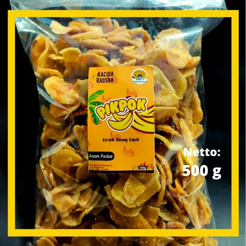 

Keripik Pisang Kepok Asam Pedas Manis 500g