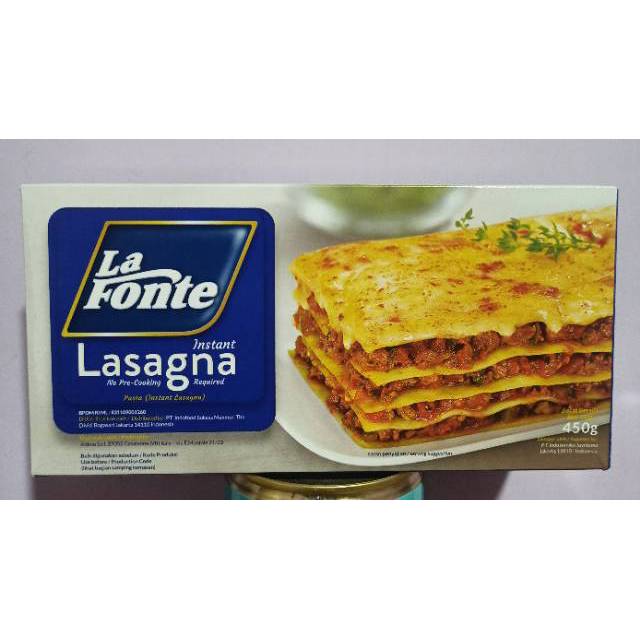 

Lasagna La Fonte 450gr / snack / olahan / camilan