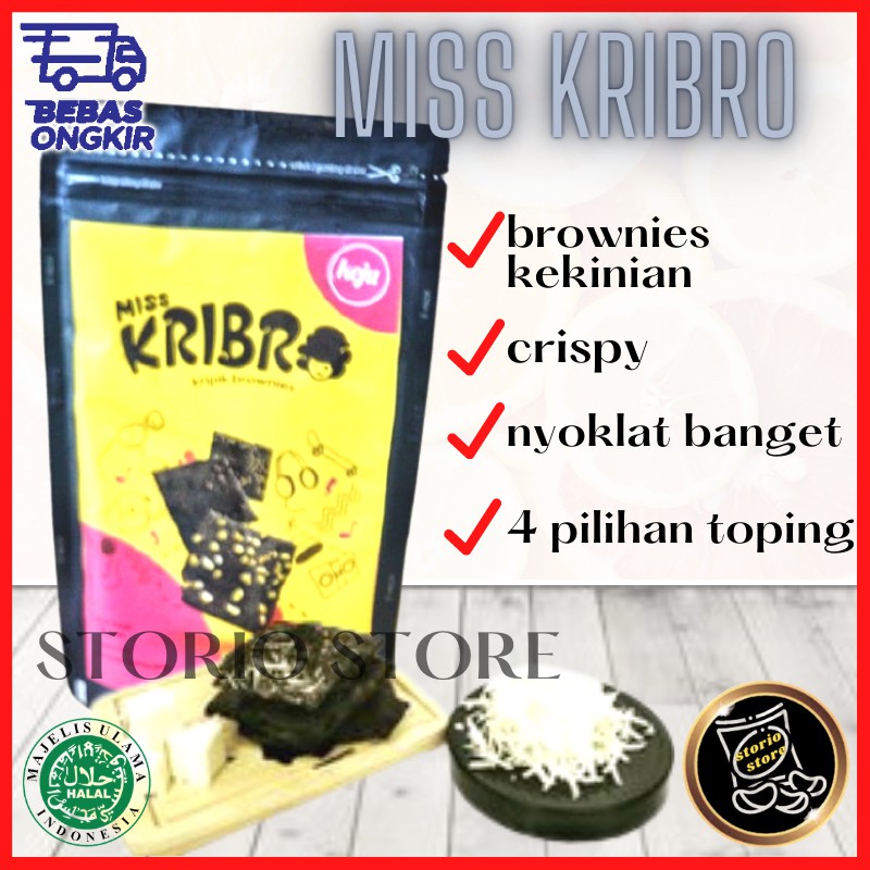 Keripik Kripik Brownies Brownis Bronis Kering Crispy Miss Kribro Cemilan Khas Surabaya