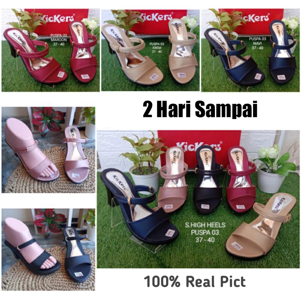 Invincible Sandal Sendal Wanita Hak Tahu High Heels 5cm