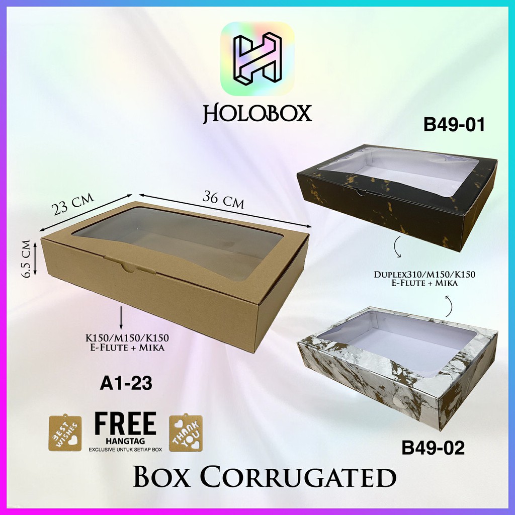 

Box Hampers Aesthetic / Kotak Kado Seserahan / Gift Box Packaging Baju / Uk.36x23x6.5 / A1-23