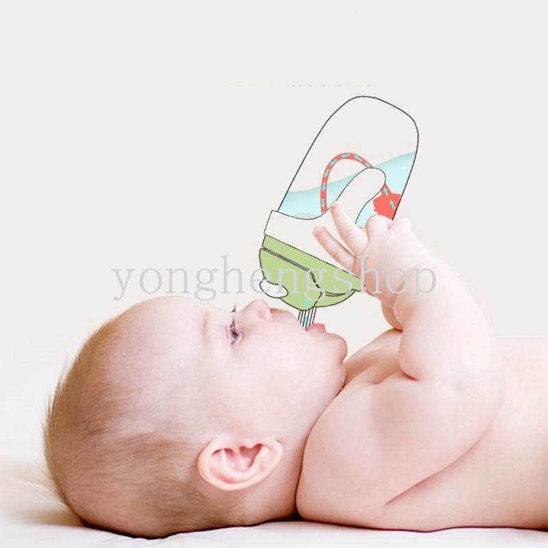 Botol Minum Bayi 300ml Portable Dengan Sedotan Anti Tersedak