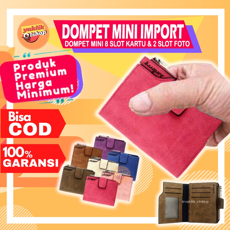 Dompet Wanita Mini Korea Lucu Import Murah Branded Original Terbaru Miniso Lipat Simple Kecil BAE-HS