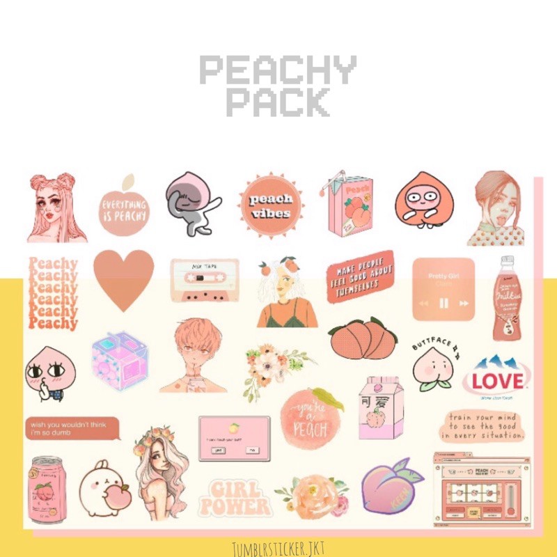 

Sticker Tumblr Aesthetic | Peachy Pack