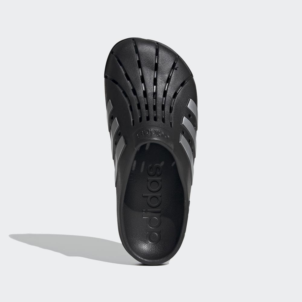 black adidas clogs