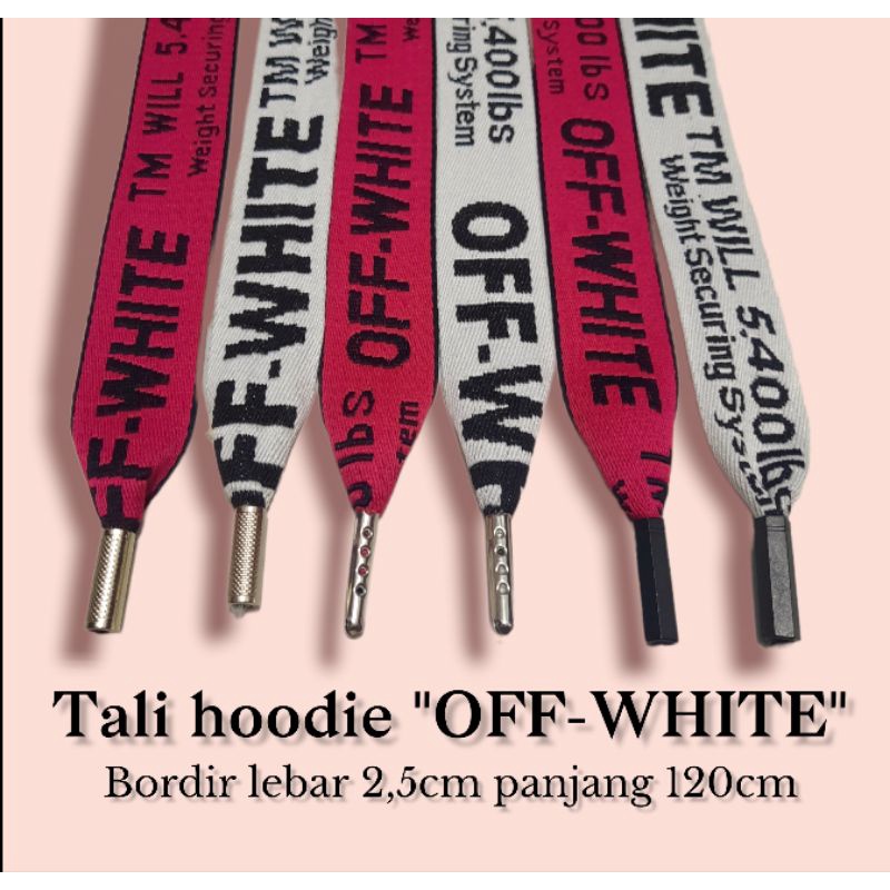 Tali hoodie OFF-WHITE lebar 2,5cm