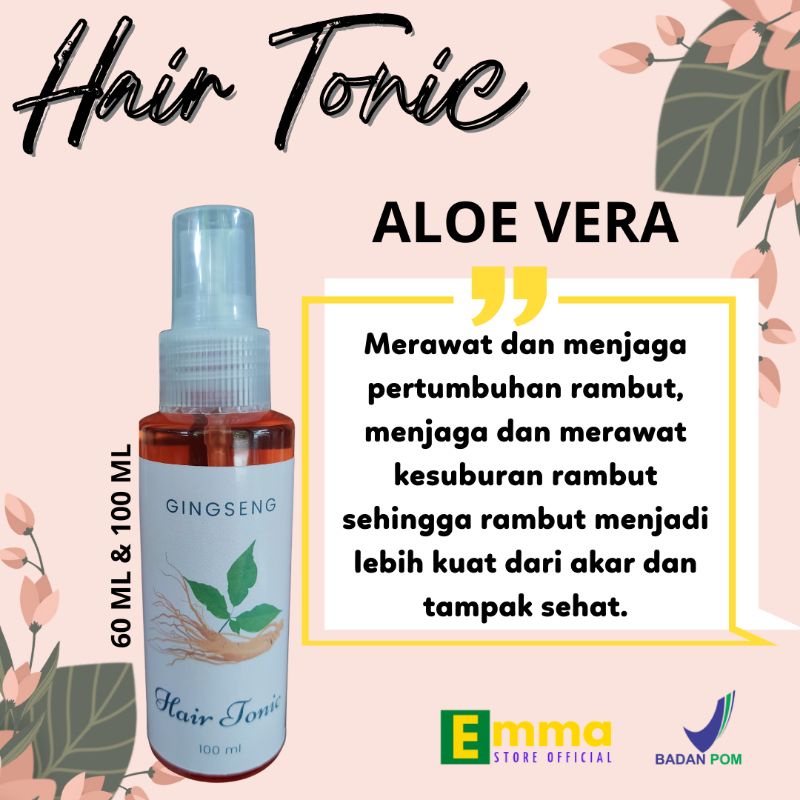 HairbTonic Aleo Vera / Lidah Buaya Hair Serum Hair Treatment Vitamin Rambut 60 ml &amp; 100 ml (BPOM)