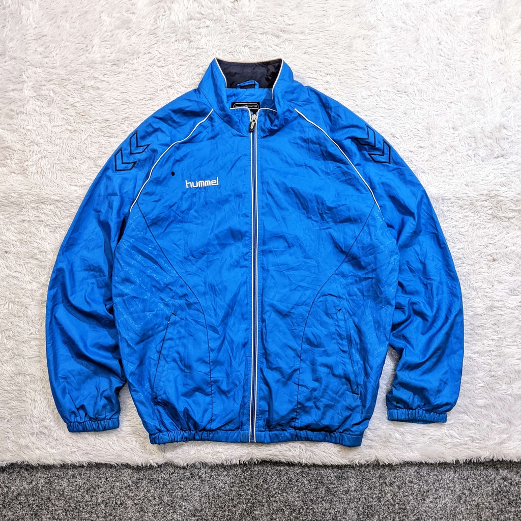 226 - Jaket Sport Hummel Olahraga Parasut Windbreaker Second Murah Bekas Original