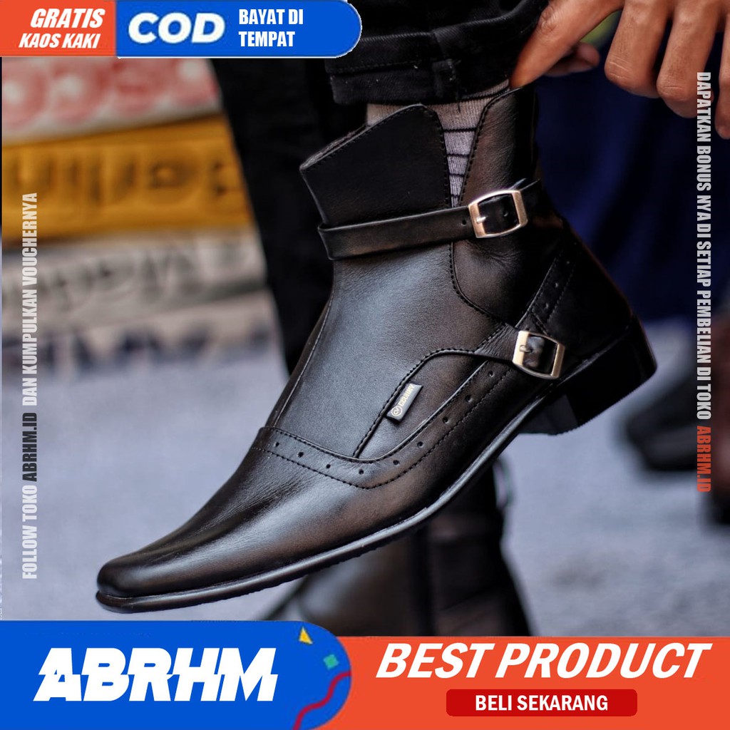 ABRHM X PACUAN Sepatu Formal Pria Sepatu Pantofel Pria Casual Sepatu Kasual Oxford Kerja Kantor Kuliah Kondangan Gaya Keren Kekinian Original Murah Terlaris