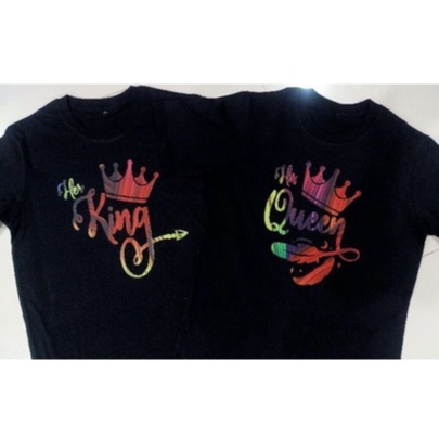 KAOS COUPLE BAJU COUPLE KING QUEEN PREMIUM CATTON COMBED 24s