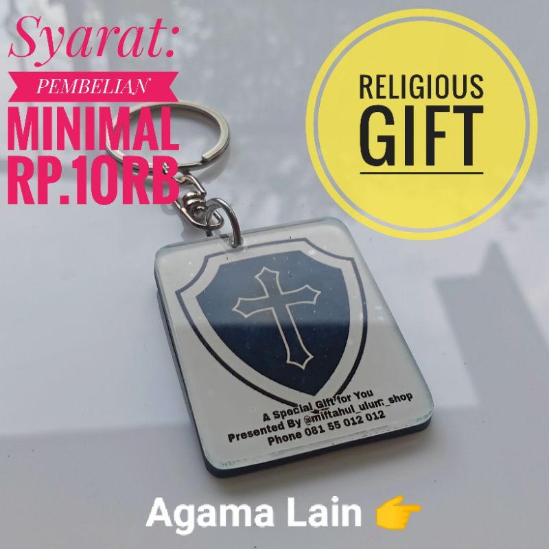 Gift Hadiah Based on Your Religion - Gantungan Kunci - Keychain