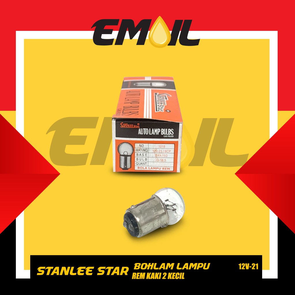 Bohlam Lampu Rem 12V Kaki 2 Kecil 1018 Merk Stanlee Star