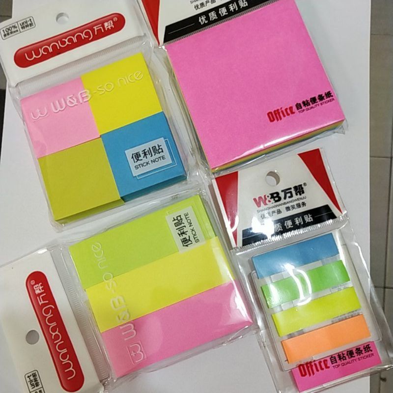 Jual Kertas Memo Tempel Sticky Note Warna Warni Shopee Indonesia