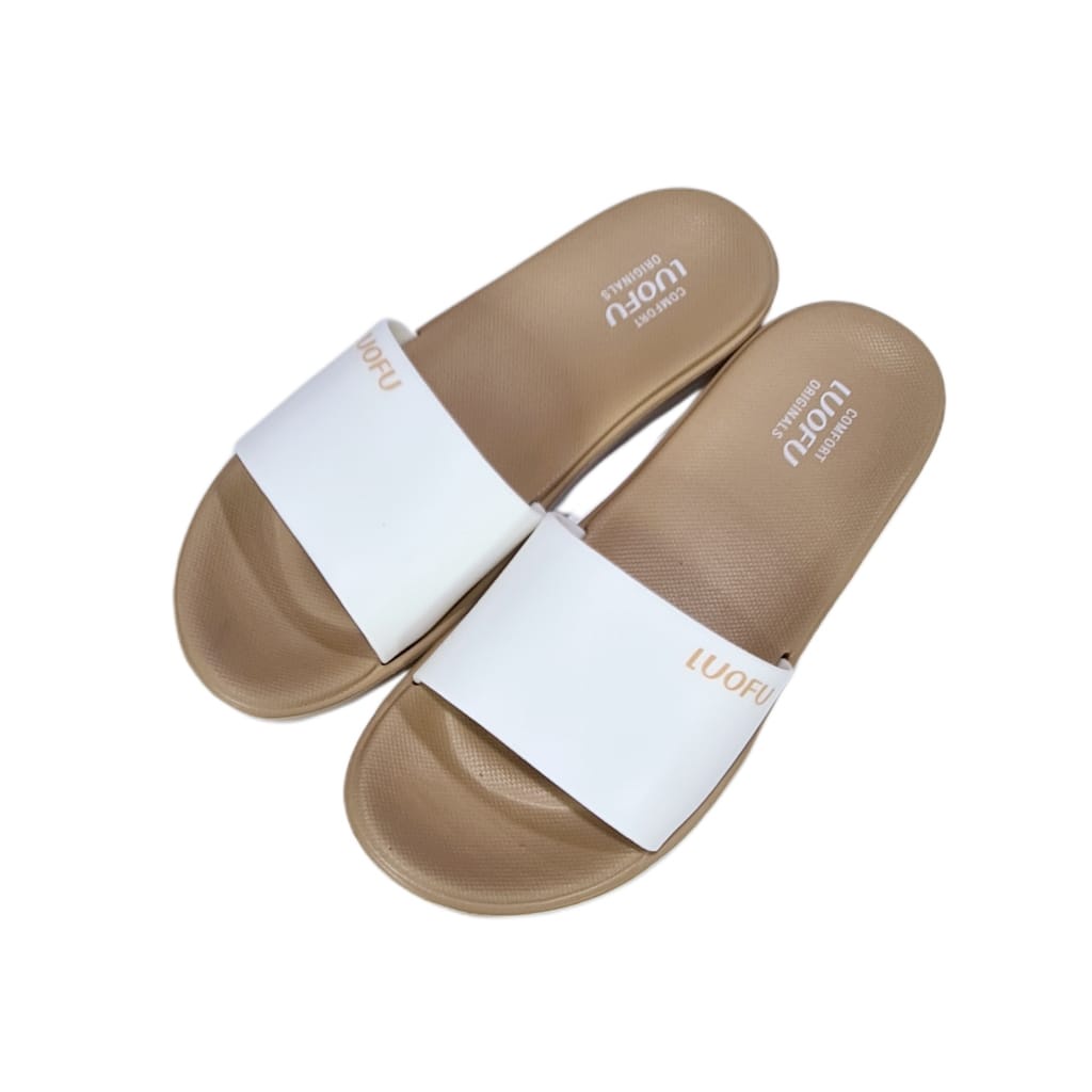 LUOFU ORIGINAL jelly sandal karet empuk murah selop wanita sendal slide kokop cewek import E7172MKSM5W