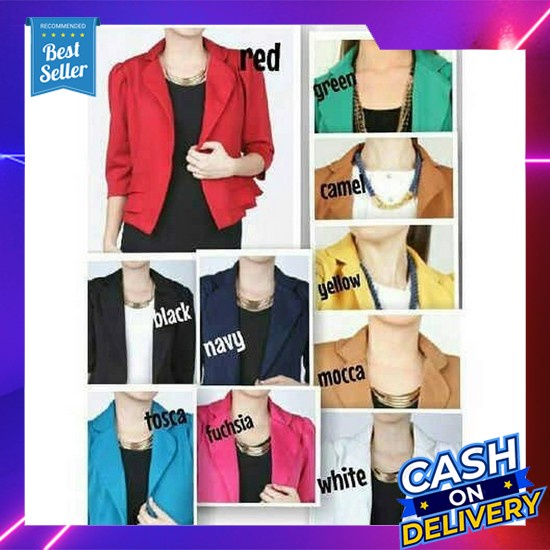 Blaser Wanita Blazer Outer Cewe Jas Korea Terbaru Kekinian Cewek Casual Mia Story Fashion Long Coat 