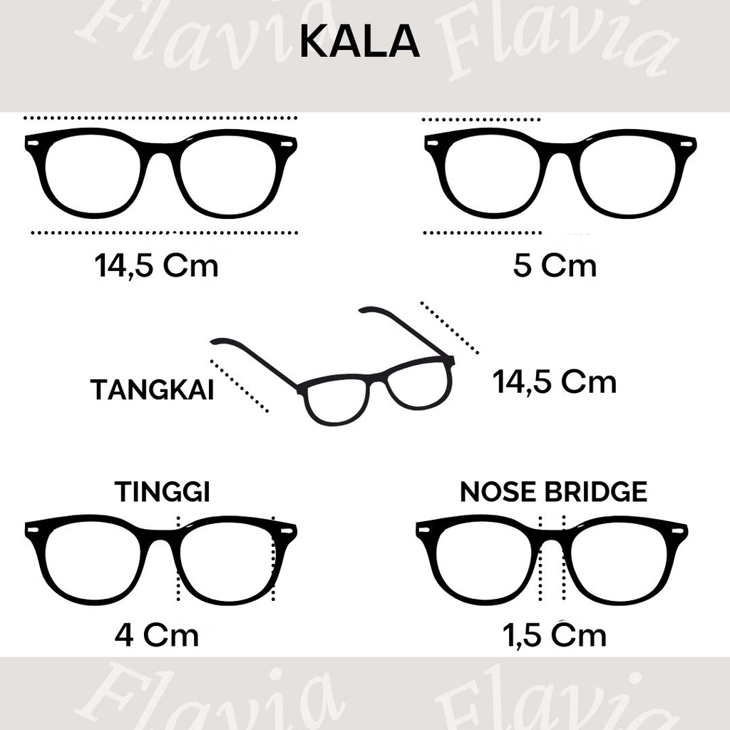 Flavia Eyewear - Kacamata Kala Square Acetat (custom minus, photochromic, blueray, bluechromic dan photobrown)