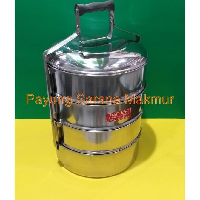 Rantang Jumbo 30 cm Susun 4 Daichi / Tenong 30 cm / Rantang Stainless