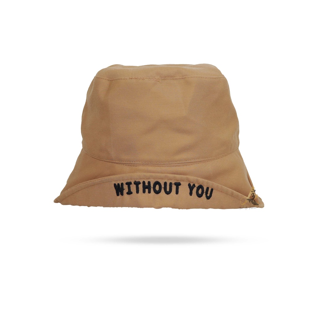 Topi Bucket Bolak Balik Bordir WithOut You / Bucket Hat WithOut You