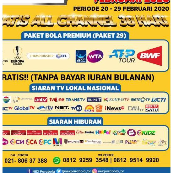 PROMO Satu paket nex parabola merah dan kuning 5512