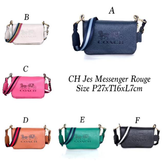 Coach Jes Messenger Rouge tas selempang slingbag crossbody