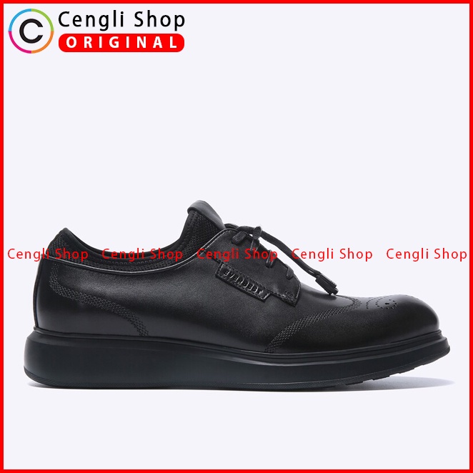 SEPATU FORMAL EVERBEST PRIA ORIGINAL PANTOFEL KULIT ASLI HITAM EM56