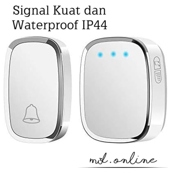 Bel Rumah Wireless Door Bell Waterproof Pintu 1 Receiver