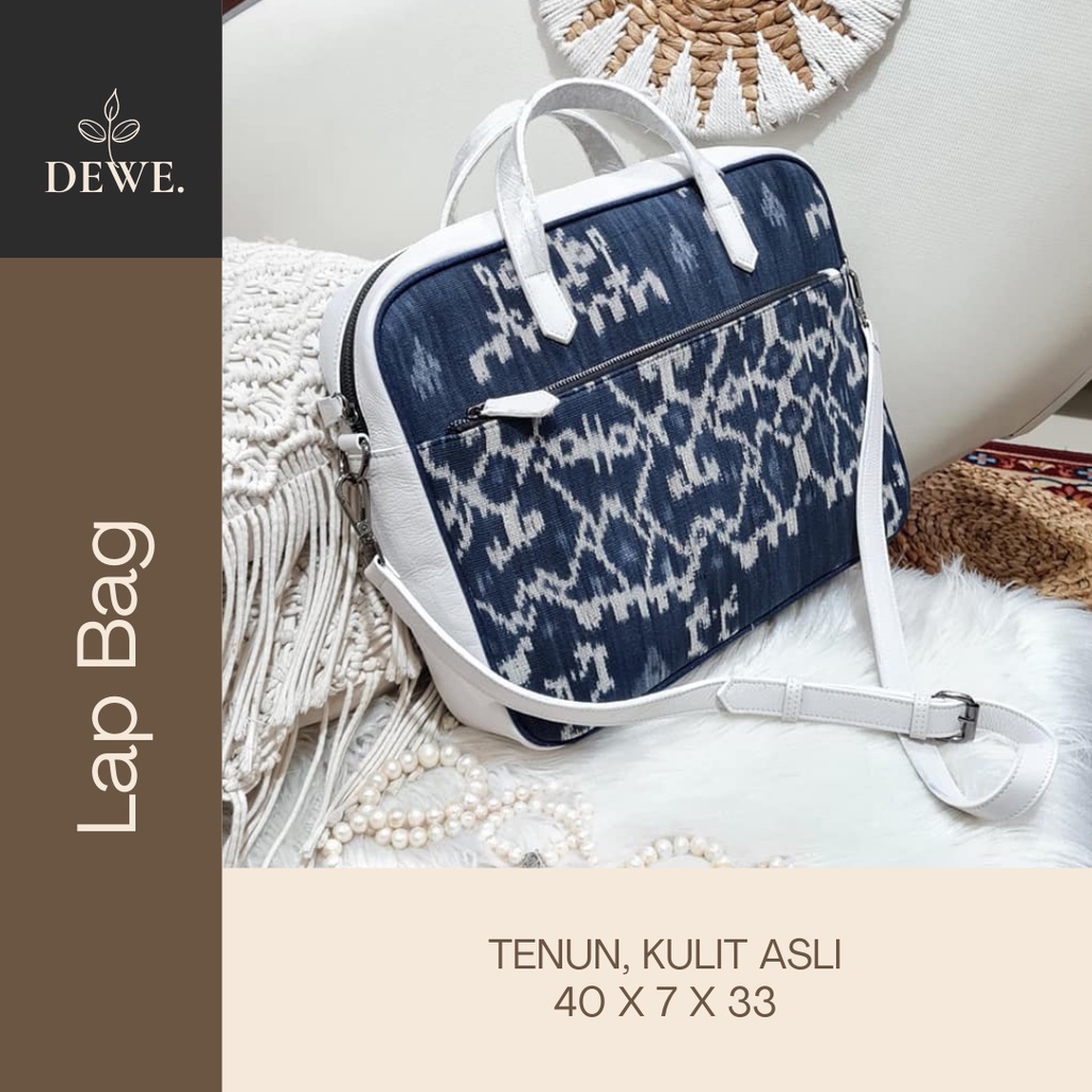 TAS HANDBAG SELEMPANG WANITA ETNIK TENUN NTT KULIT TAS LAPTOP
