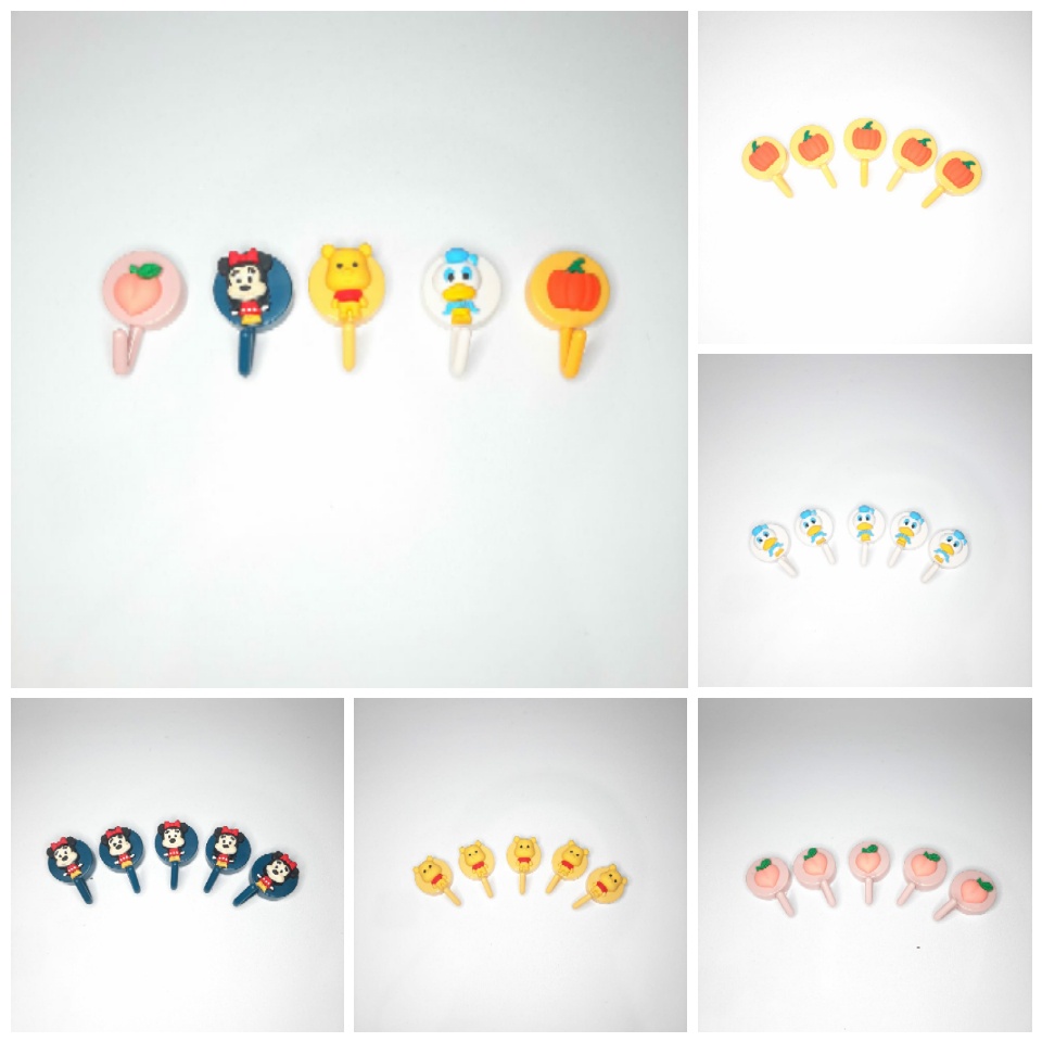 Gantungan Serbaguna Tempel Dinding Model Hook motif Karakter Lucu