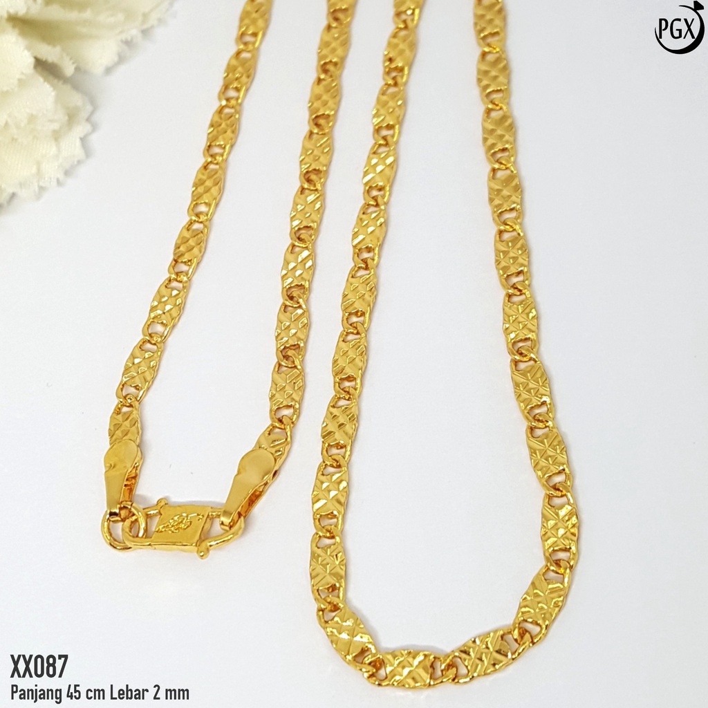 PGX Kalung Pria Wanita Xuping Perhiasan Lapis Emas Aksesoris Fashion Premium - XX087