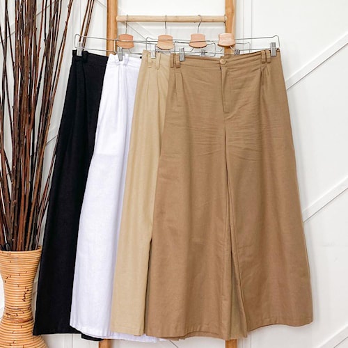 (BISA COD) Celana kulot wanita bahan jatuh Panjang cewek korea harian murah jumbo polos rayon kekini