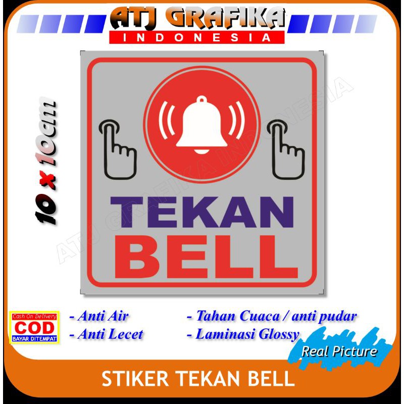 

Stiker tekan bell kotak Sticker lonceng berdering label tamu toko rumah kantor