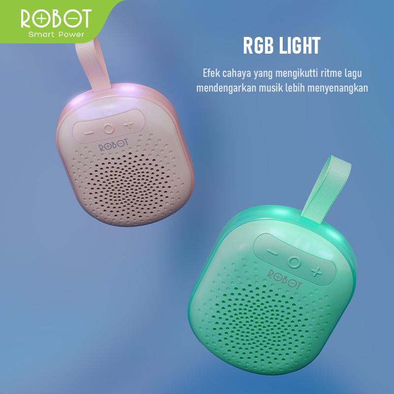 SPEAKER BLUETOOTH ROBOT RB20 MINI PORTABLE WITH RGB COLOR