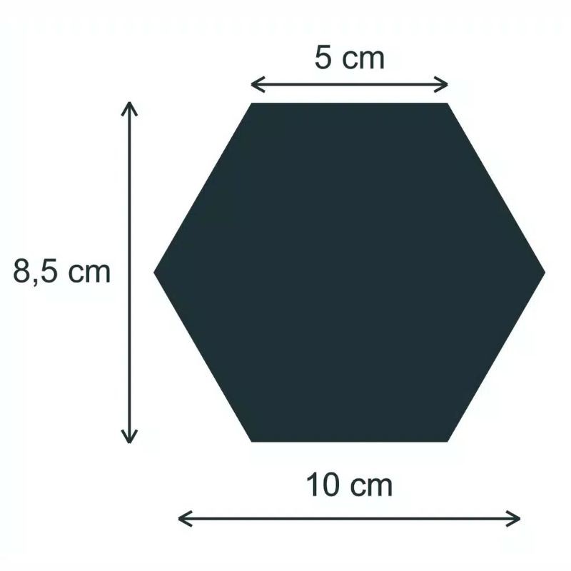 Kaca Dinding Acrylic HEXAGONAL Impor 1 Set Isi 8 Kecil M885