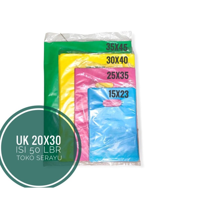 Kantong Plastik Olshop Plong Oval 20x30