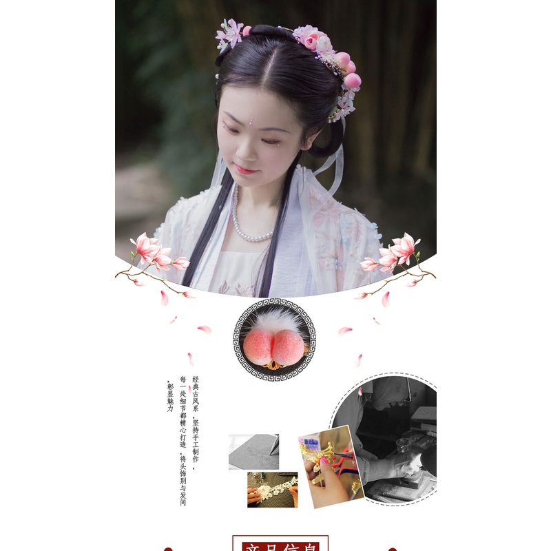 HPM-08 sepasang jepit rambut dinasti cina hanfu hairpin ancient chinese hair clip