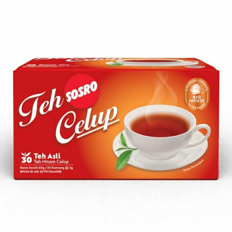 

teh Sosro celup 1 pak isi 30pcs