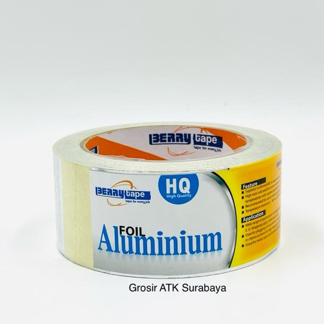 

LAKBAN ALUMINIUM Foil BERRY Tahan Panas 48 MM X 25 METER / 2" INCH X 25 METER