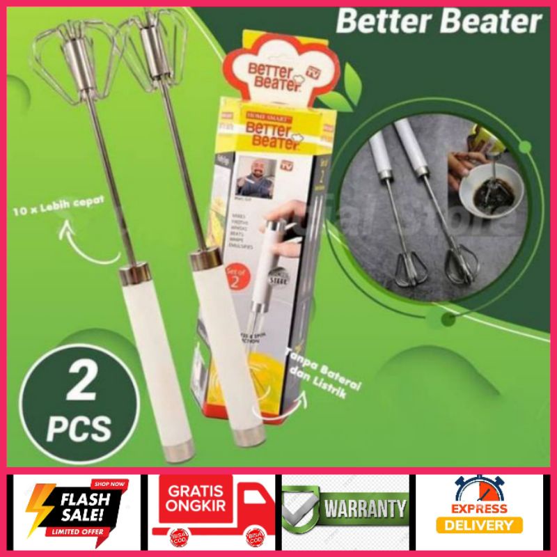 Pengocok adonan Beter beatter Hand Mixer tanpa batrai beter beater