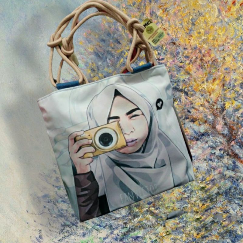 DWIKI Tas Tote Muslimah Tas Tali Sumbu