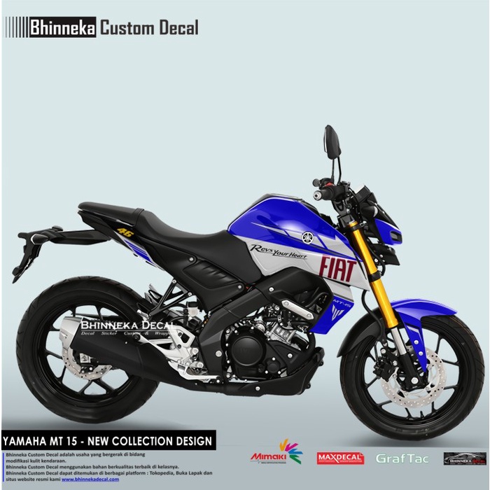 DECAL STICKER MT 15 FIAT