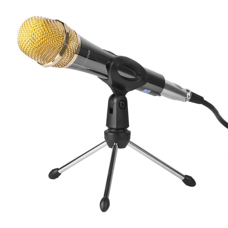 Stand Mic Microphone Mikrofon Mini Universal - Hitam