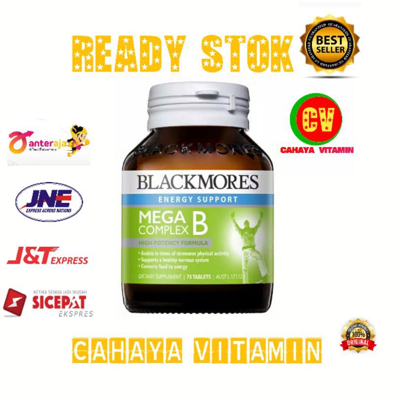 Blackmores Mega B Complex Vitamin B Isi 75 Tablet | Shopee Indonesia