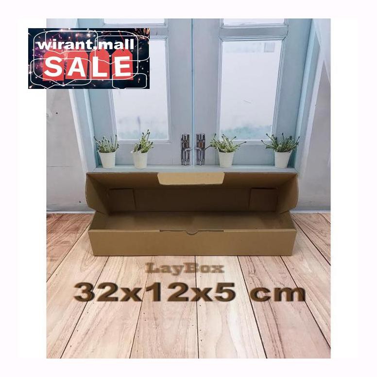 

P74Etem Kardus Box Kotak Uk.32X12X5 Cm.....Ukuran Packing Kue Brownies Besar Y45Tpen
