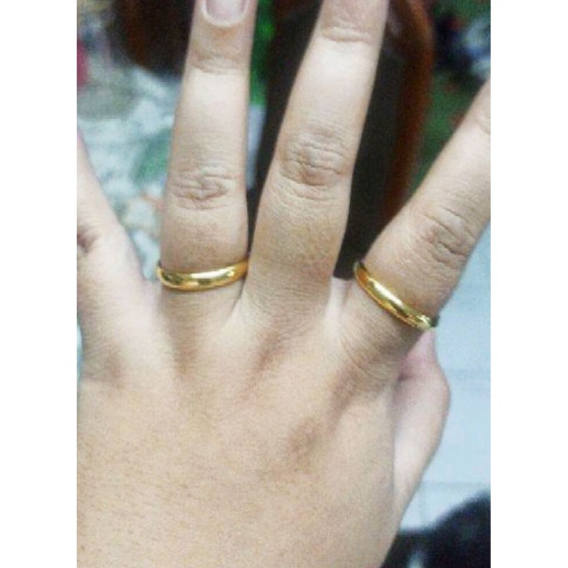 cincin emas polos 375% cincin kawin cincin tunangan cincin couple