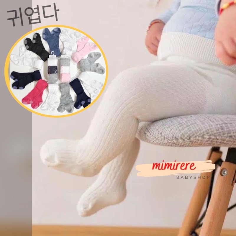 [BISA SATUAN] Legging Polos Bayi Rajut Import Catell Love